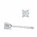 2 x 0,10 ct Kampagne - Diamant Solitärohrstecker in 14 Karat Weißgold mit Diamant