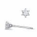 2 x 0,10 ct Kampagne - Diamant Solitärohrstecker in 14 Karat Weißgold mit Diamant