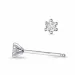 2 x 0,08 ct Kampagne - Diamant Solitärohrstecker in 14 Karat Weißgold mit Diamant