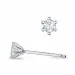 2 x 0,10 ct Kampagne - Diamant Solitärohrstecker in 14 Karat Weißgold mit Diamant