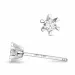 2 x 0,10 ct Kampagne - Diamant Solitärohrstecker in 14 Karat Weißgold mit Diamant