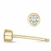 2 x 0,08 ct Solitärohrstecker in 14 Karat Gold mit Diamant