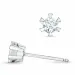 2 x 0,16 ct Kampagne - Diamant Solitärohrstecker in 14 Karat Weißgold mit Diamant