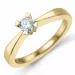 Diamant Solitärring in 14 Karat Gold 0,20 ct
