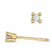 2 x 0,05 ct Kampagne - Diamant Solitärohrstecker in 14 Karat Gold mit Diamant