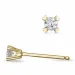 2 x 0,07 ct Kampagne - Diamant Solitärohrstecker in 14 Karat Gold mit Diamant