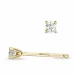 2 x 0,05 ct Kampagne - Diamant Solitärohrstecker in 14 Karat Gold mit Diamant