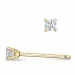2 x 0,06 ct Kampagne - Diamant Solitärohrstecker in 14 Karat Gold mit Diamant