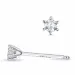 2 x 0,06 ct Kampagne - Diamant Ohrstecker in 14 Karat Weißgold mit Diamant