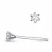 2 x 0,05 ct Diamant Solitärohrstecker in 14 Karat Weißgold mit Diamant