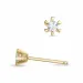 2 x 0,07 ct Kampagne - Diamant Solitärohrstecker in 14 Karat Gold mit Diamant 