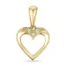 Herz Diamantanhänger in 14 karat Gold 0,01 ct