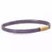 Flach violettem armband aus leder mit vergoldetem stahl  x 6 mm