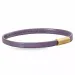 Flach violettem armband aus leder mit vergoldetem stahl x 6 mm
