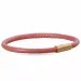 Runder rosa magnetarmband aus leder mit vergoldetem stahl x 4 mm