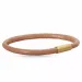 Runder braunem magnetarmband aus leder mit vergoldetem stahl x 4 mm