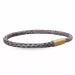 Runder violettem schlangenarmband aus leder mit vergoldetem stahl x 4 mm