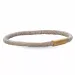 Runder beige schlangenarmband aus leder mit vergoldetem stahl x 4 mm