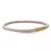 Runder beige magnetarmband aus leder mit vergoldetem stahl  x 4 mm
