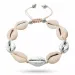 shell Muschel Armband aus Seidenschnur 17 cm plus 4 cm x 12 mm