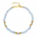 blauem Armband mit Aquamarin