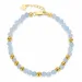 blauem Armband mit Aquamarin