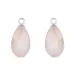 Rosenquarz Anhänger für Ohrringe in Silber