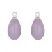 lavendelfarbenem Amethyst Anhänger für Ohrringe in Silber