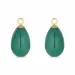 grünem Onyx Anhänger für Ohrringe in vergoldetem Silber