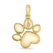 Pfote Diamant Anhänger in 9 karat Gold 0,01 ct
