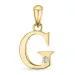 buchstab g Diamant Anhänger in 9 karat Gold 0,01 ct