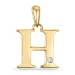 buchstab h Diamant Anhänger in 9 karat Gold 0,01 ct