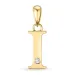 buchstab i Diamant Anhänger in 9 karat Gold 0,01 ct