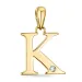 buchstab k Diamant Anhänger in 9 karat Gold 0,01 ct
