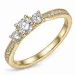 lab grown Diamant Ring in 9 Karat Gold 0,30 ct 0,31 ct