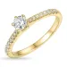 lab grown Diamant Ring in 9 Karat Gold 0,30 ct 0,15 ct