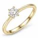 0,50 ct lab grown Diamant Solitärring in 9 Karat Gold 0,50 ct