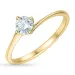 lab grown Diamant Ring in 9 Karat Gold 0,30 ct