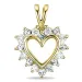 Herz lab grown Diamant Anhänger in 9 karat Gold 0,26 ct