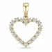 Herz lab grown Diamant Anhänger in 9 karat Gold 0,40 ct