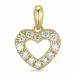 Herz lab grown Diamant Anhänger in 9 karat Gold 0,21 ct