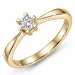 0,20 ct lab grown Diamant Solitärring in 9 Karat Gold 0,20 ct
