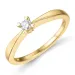 0,10 ct lab grown Diamant Solitärring in 9 Karat Gold 0,10 ct