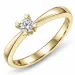 0,10 ct lab grown Diamant Solitärring in 9 Karat Gold 0,10 ct