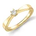 0,10 ct lab grown Diamant Solitärring in 9 Karat Gold 0,10 ct