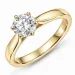 1,00 ct lab grown Diamant Solitärring in 9 Karat Gold 1,0 ct