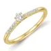 lab grown Diamant Ring in 9 Karat Gold 0,10 ct 0,09 ct