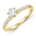 lab grown Diamant Ring in 9 Karat Gold 0,40 ct 0,14 ct