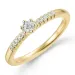lab grown Diamant Ring in 9 Karat Gold 0,11 ct 0,06 ct