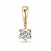 0,10 ct lab grown Diamant Solitäranhänger in 9 karat Gold 0,10 ct